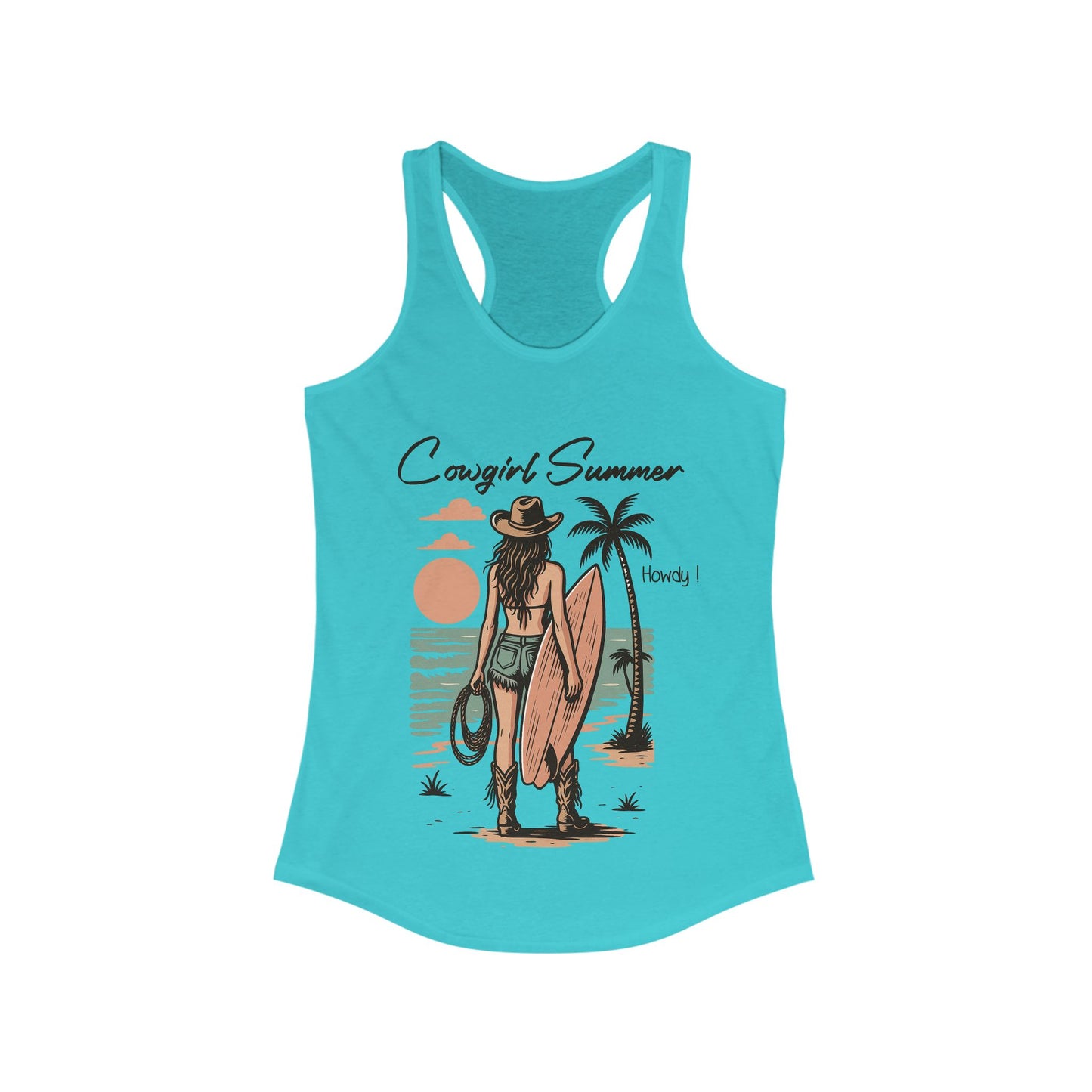 Cowgirl Summer Women's Ideal Racerback Tank