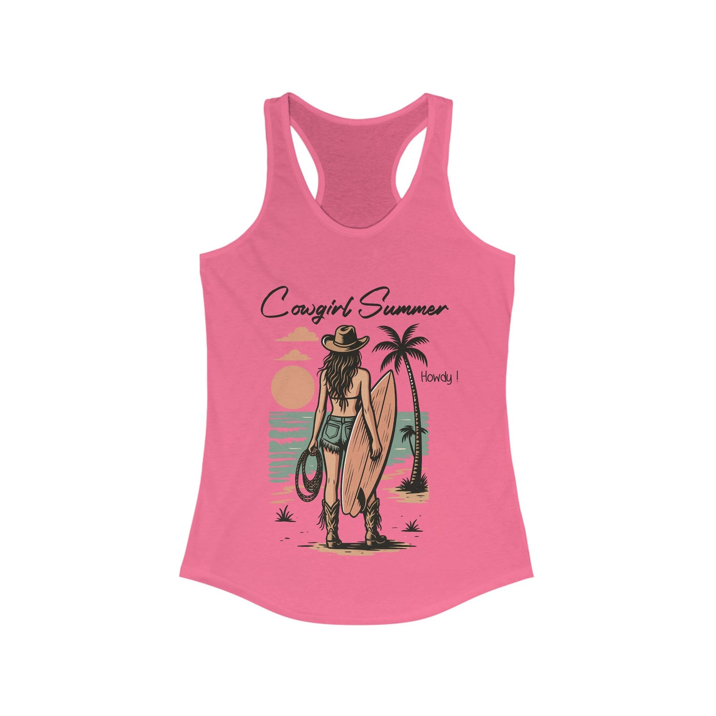 Cowgirl Summer Women's Ideal Racerback Tank