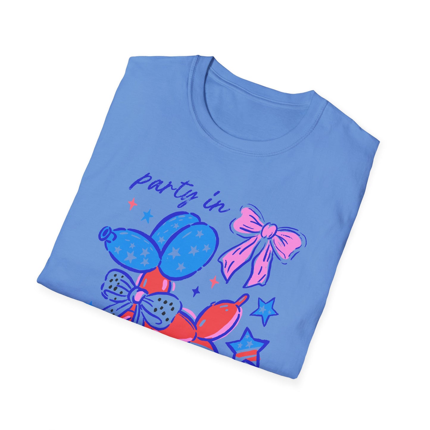 Party In The USA Balloon Dog Softstyle T-Shirt