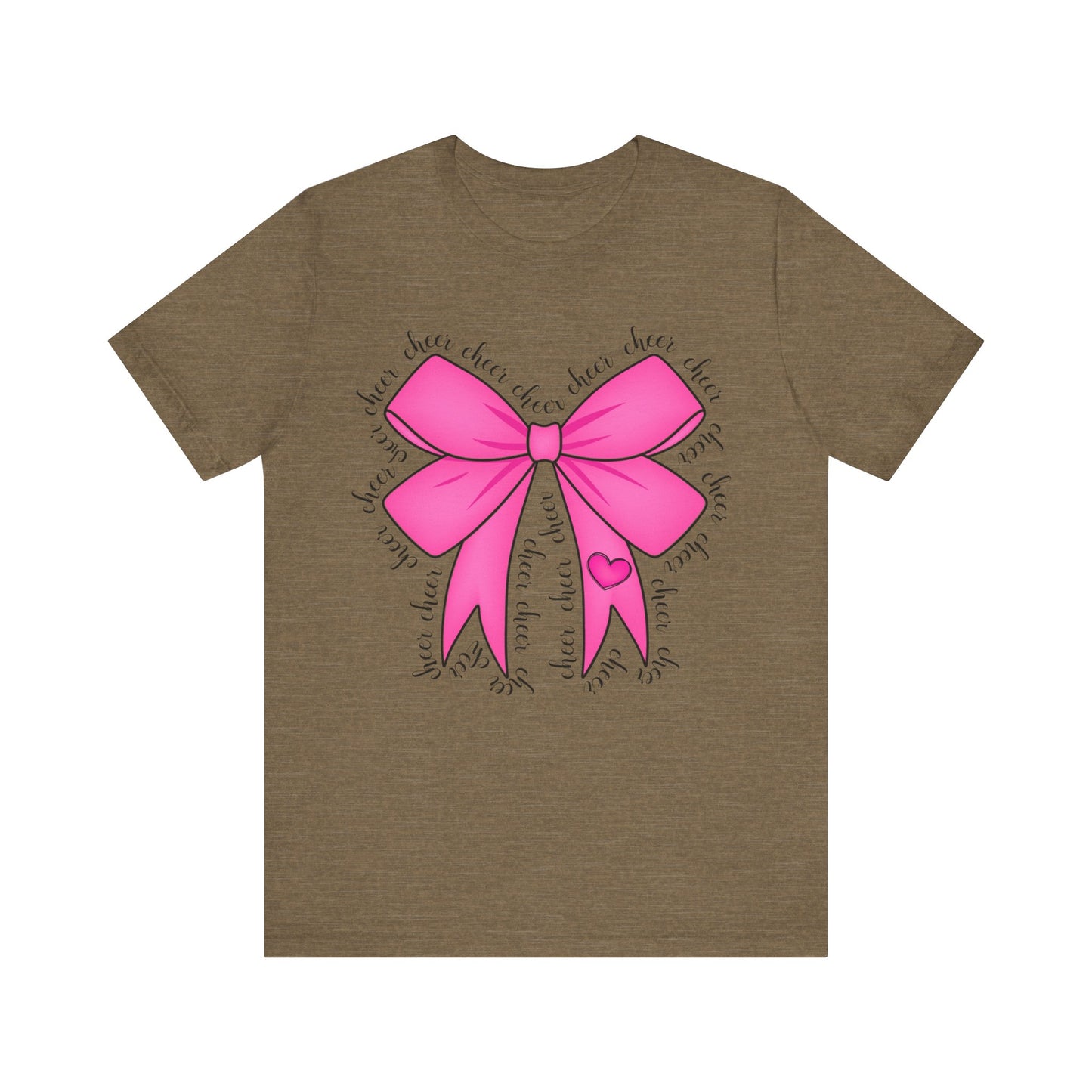 Pink Cheer Bow Jersey Short Sleeve Tee