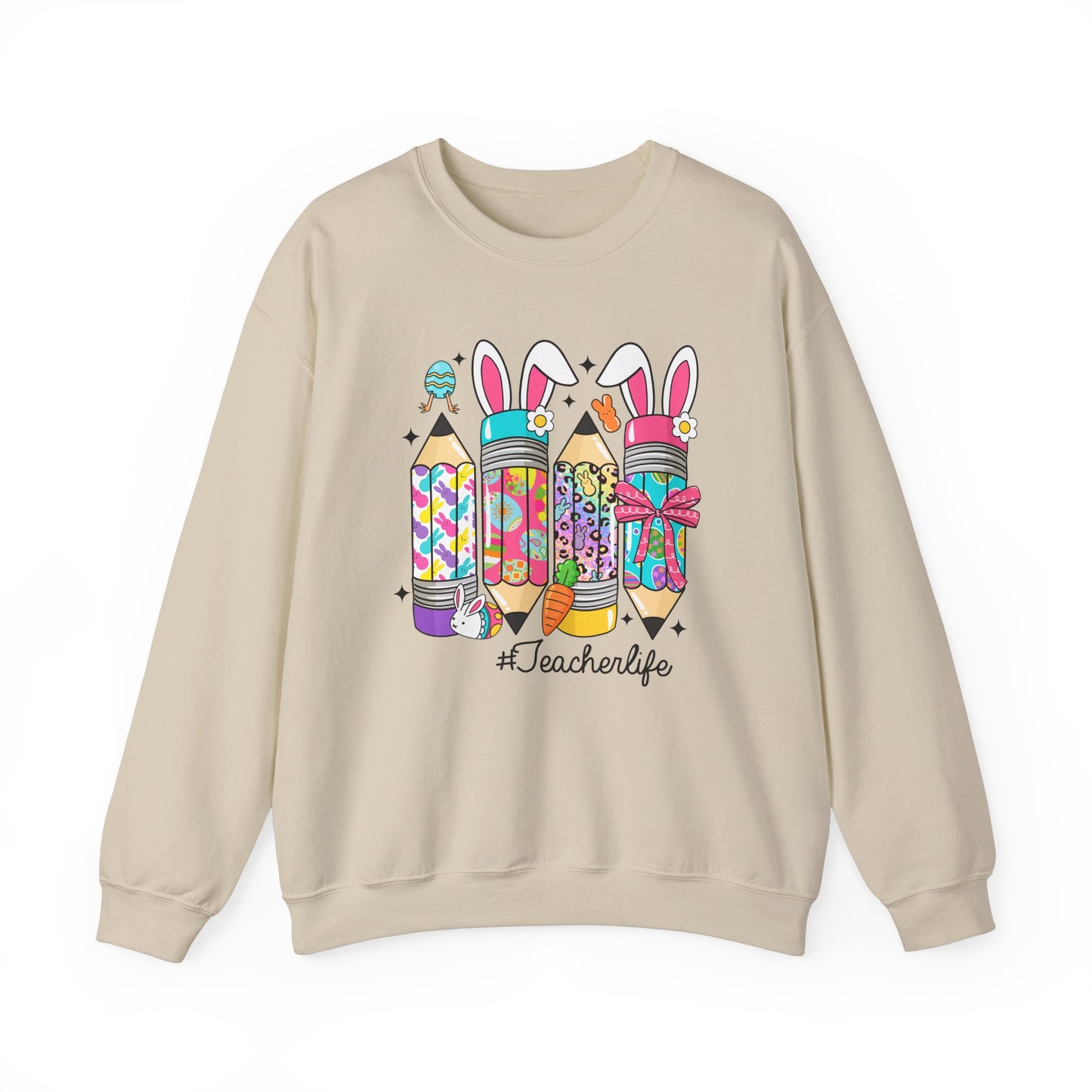 Easter Pencils Teacher Life Heavy Blend™ Crewneck Sweatshirt