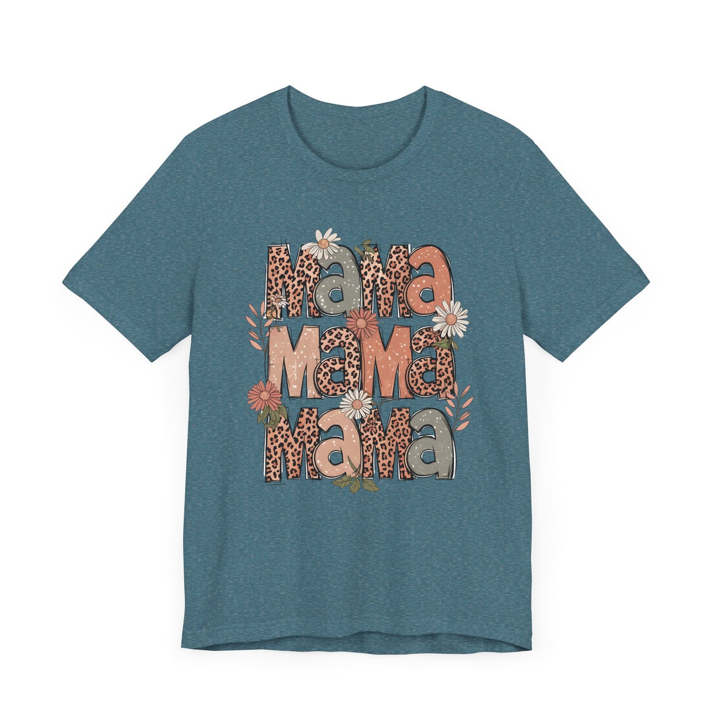 Floral Stacked Mama Jersey Short Sleeve Tee