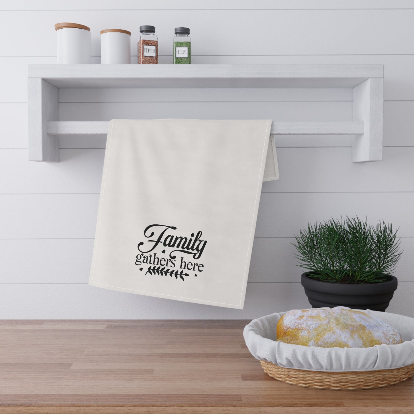 Family Gathers Here Tea Towels (cotton, poly)