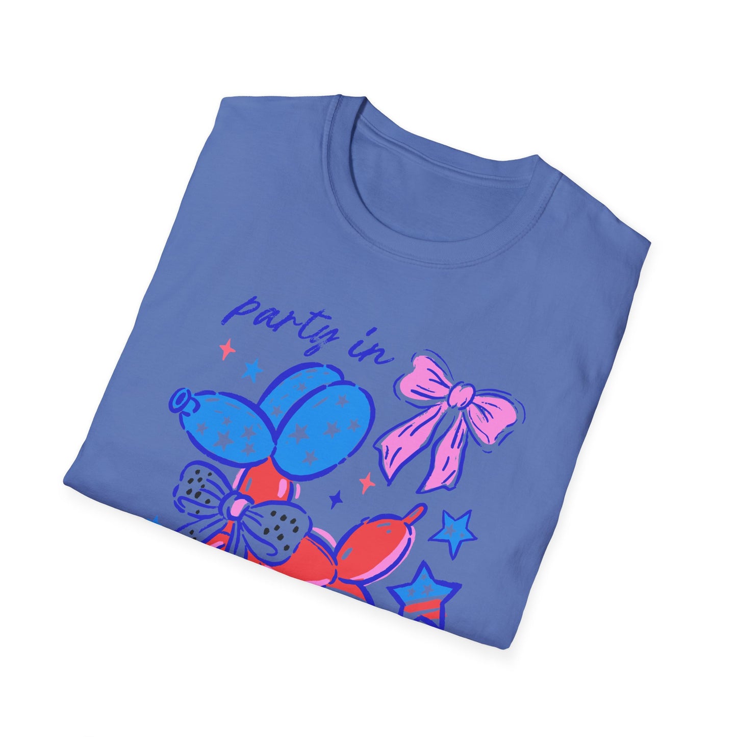 Party In The USA Balloon Dog Softstyle T-Shirt