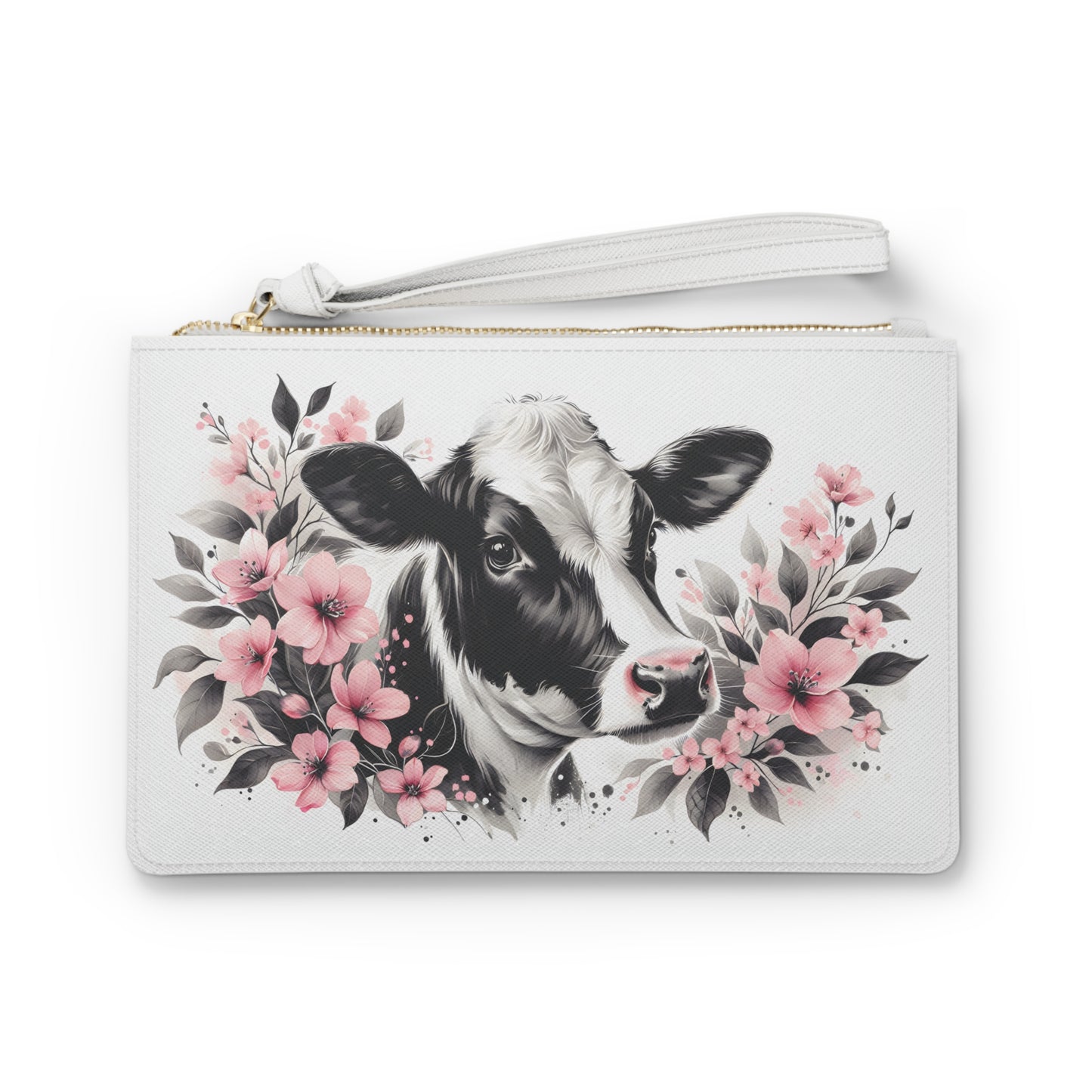 Floral Cow Clutch Bag
