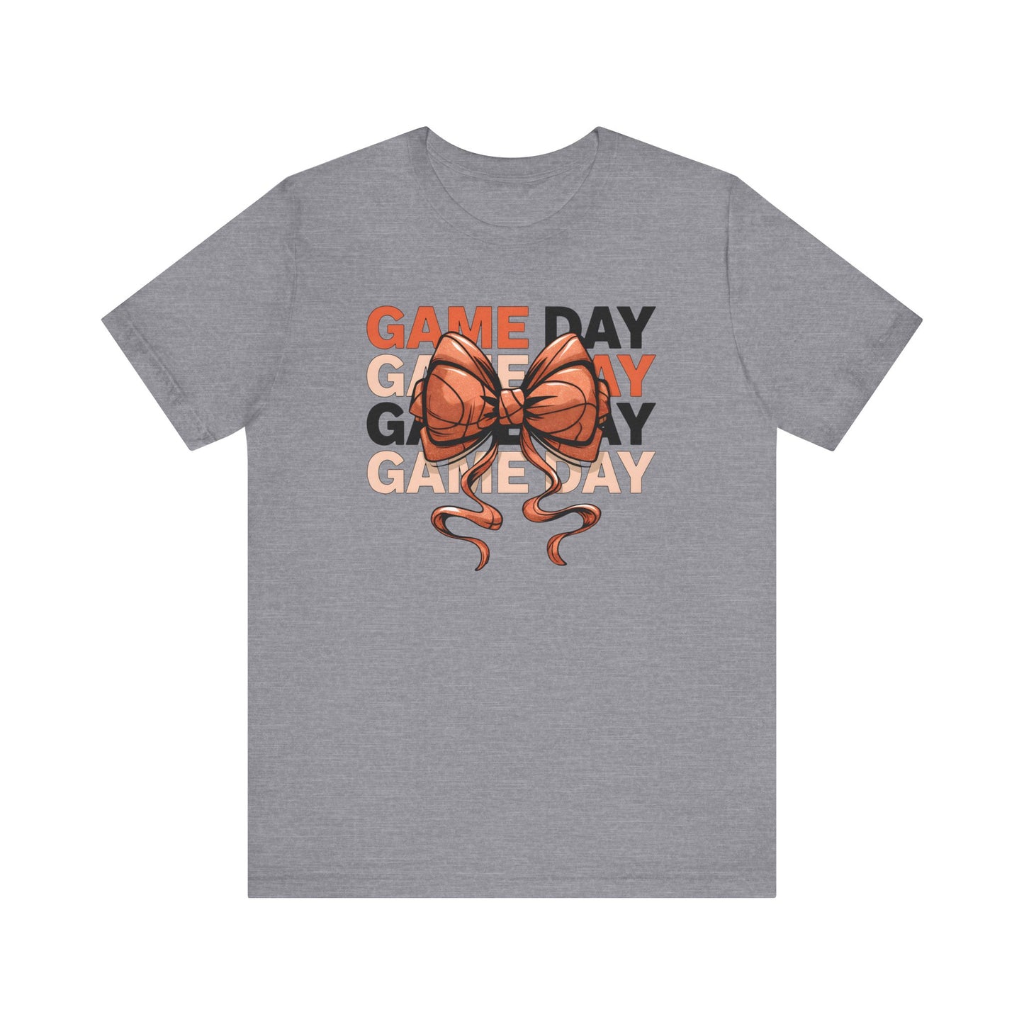 Game Day Basketball Bow Jersey Short Sleeve Tee