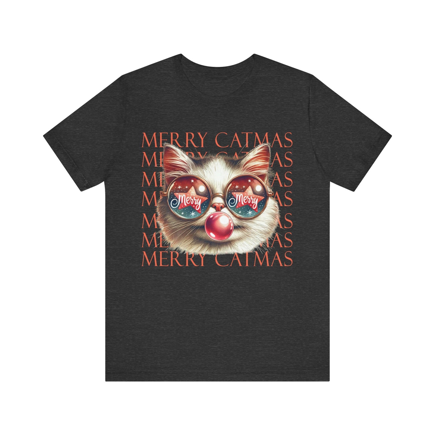 Merry Catmas Jersey Short Sleeve Tee