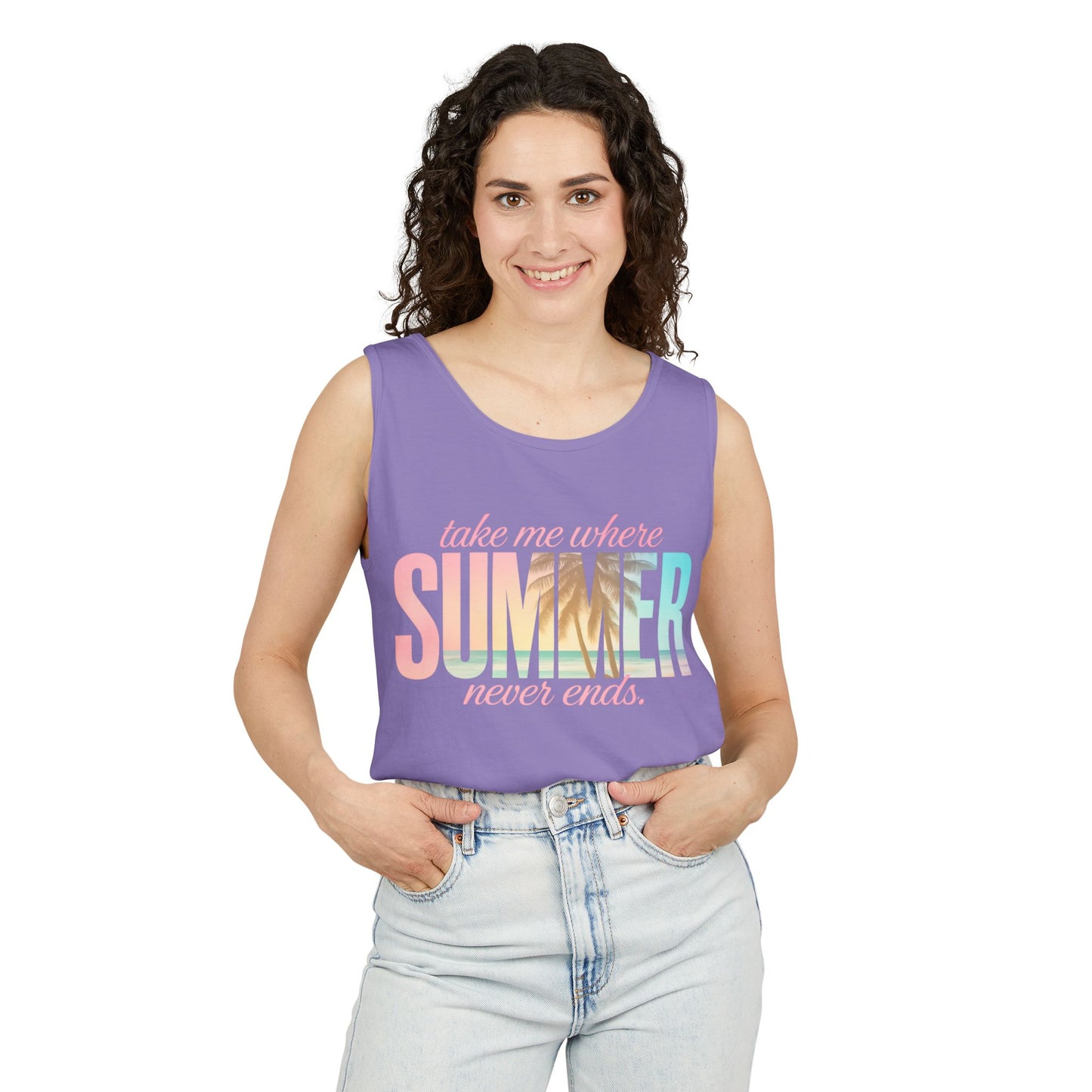 Summer Never Ends Garment-Dyed Tank Top