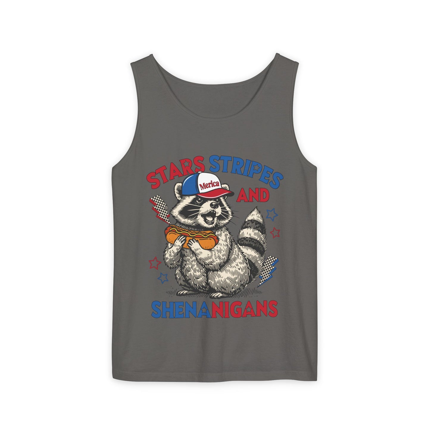Stars Stripes and Shenanigans Garment-Dyed Tank Top