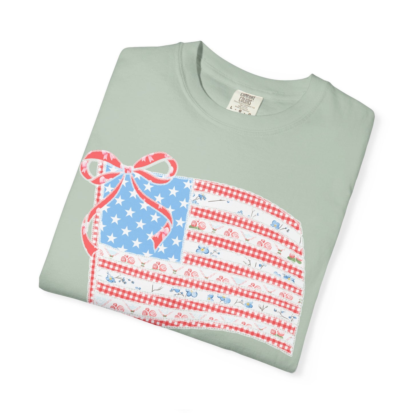 Vintage Floral Flag Garment-Dyed T-shirt