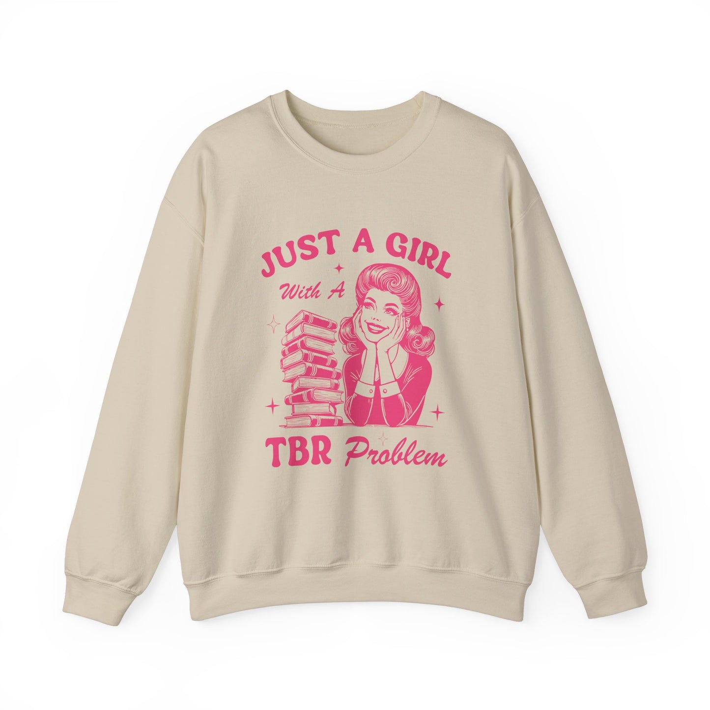Just A Girl with A TBR Problem Heavy Blend™ Crewneck Sweatshirt