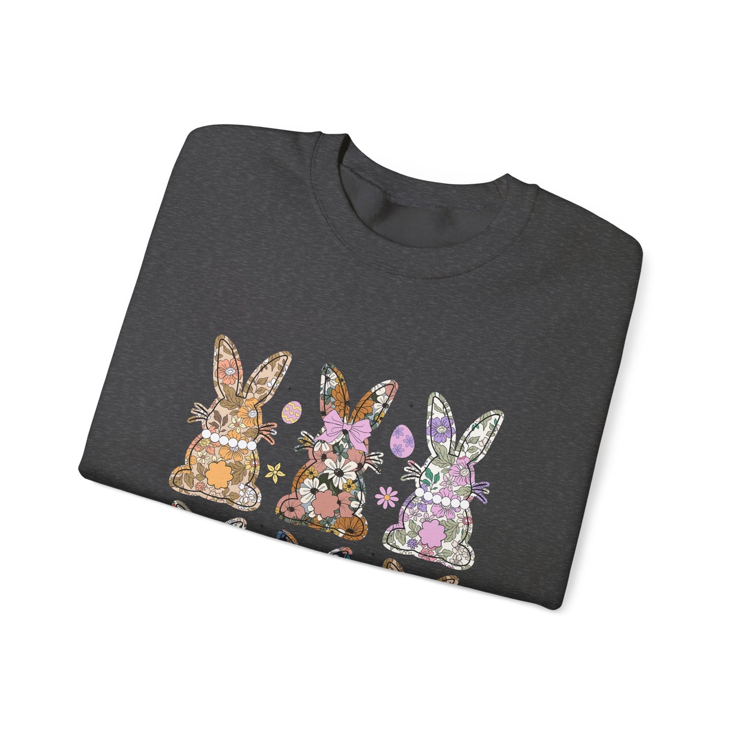 Floral Bunnies Heavy Blend™ Crewneck Sweatshirt