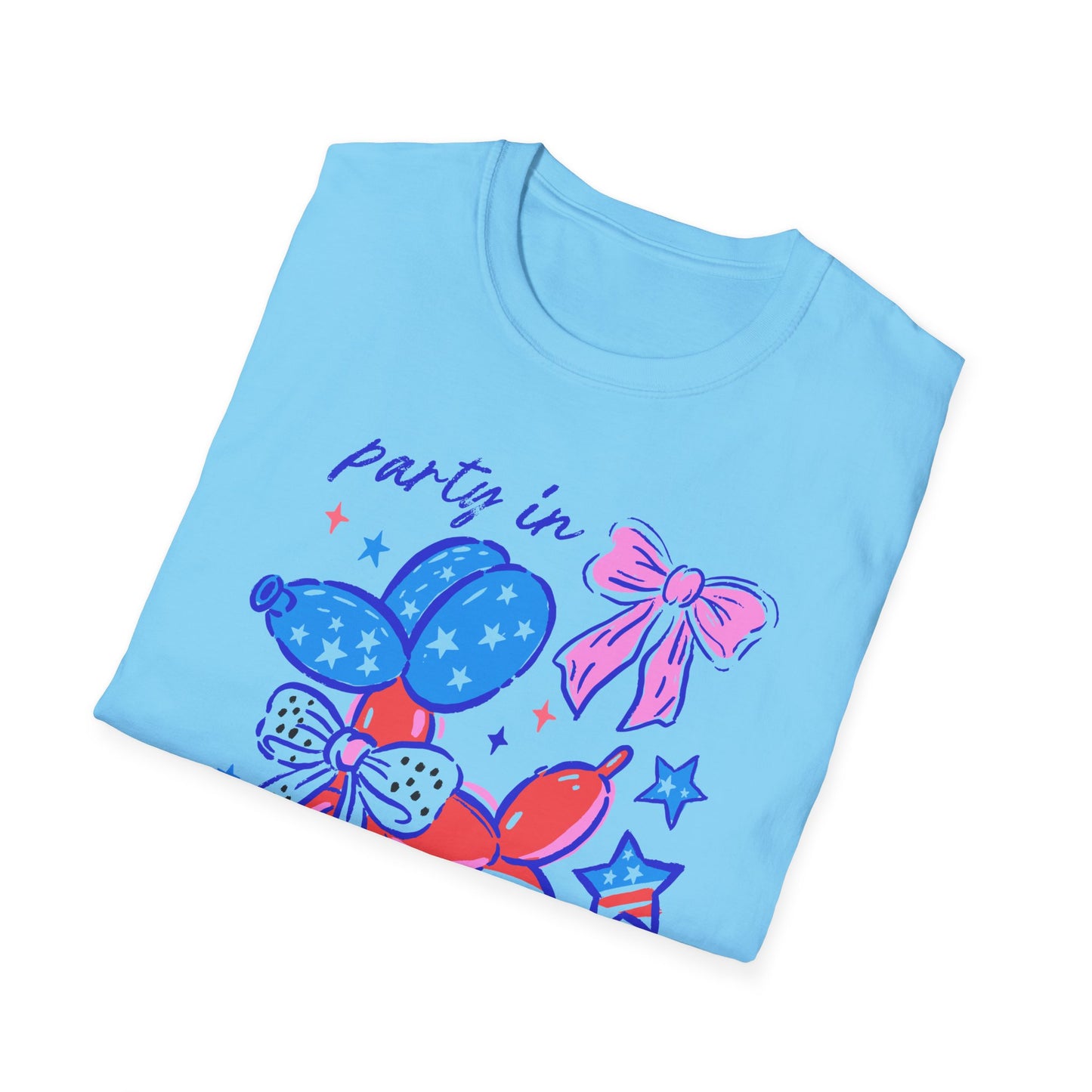 Party In The USA Balloon Dog Softstyle T-Shirt