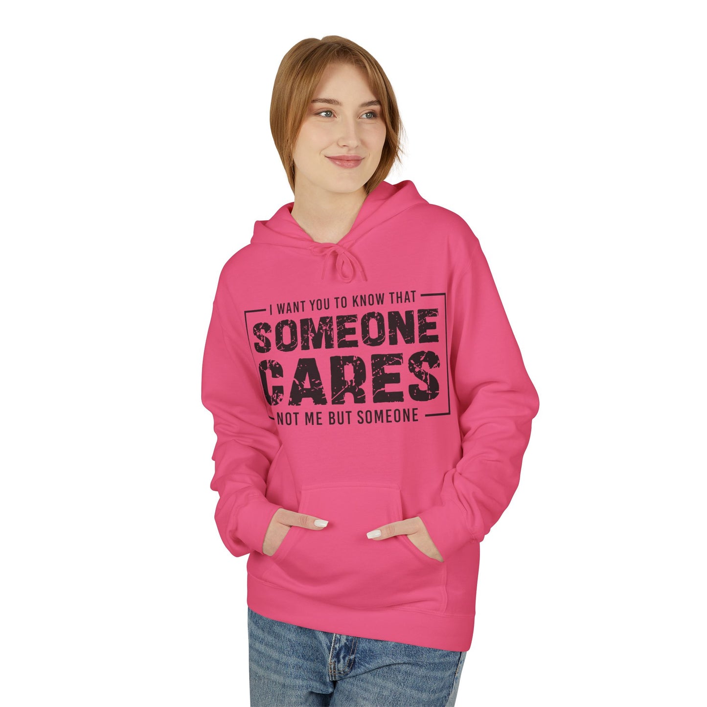 Someone Cares Not Me But Someone Midweight Softstyle Fleece Hoodie