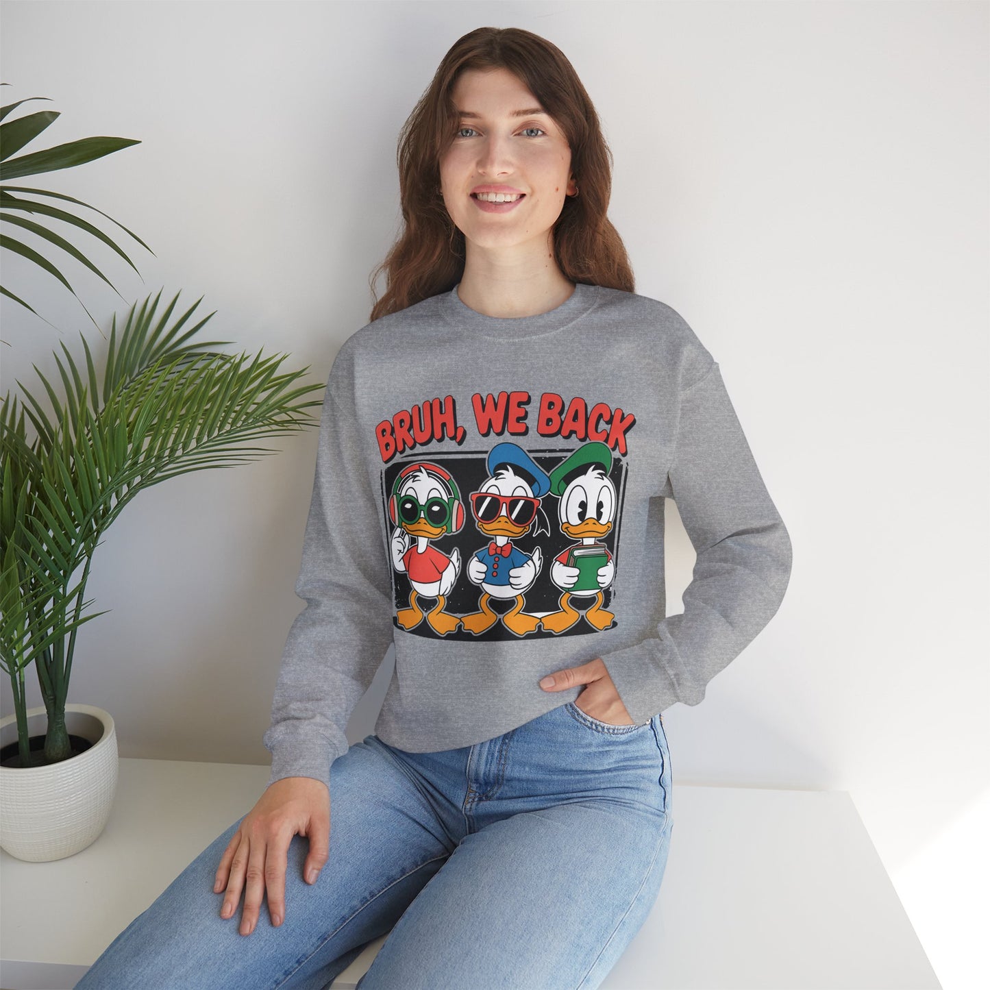 Bruh We Back Ducklings Heavy Blend™ Crewneck Sweatshirt