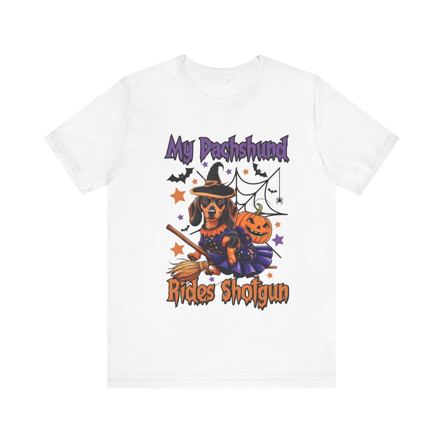 My Dachshund Rides Shotgun Jersey Short Sleeve Tee