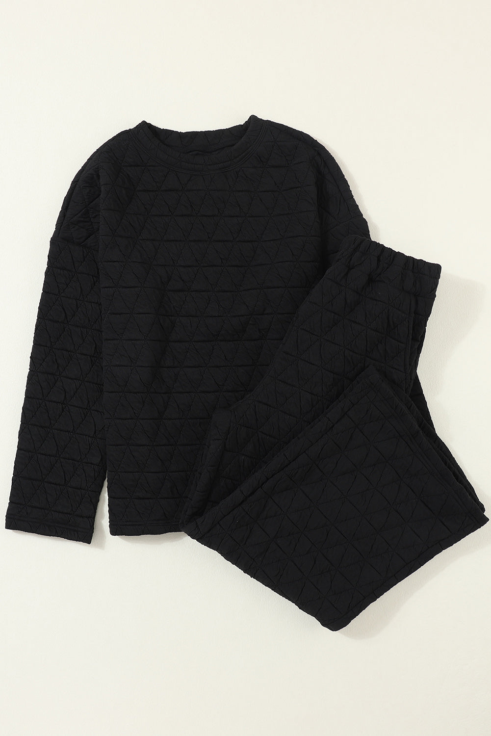 Light Grey Drop Shoulder Quilted Patchwork Kangaroo Pocket Hoodie