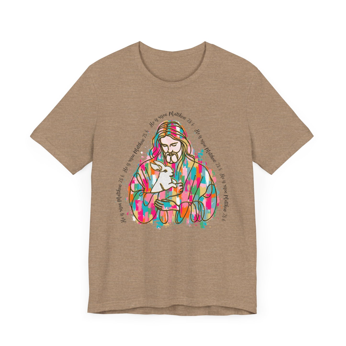Brush Stroke Easter Jesus Jersey Short Sleeve Tee
