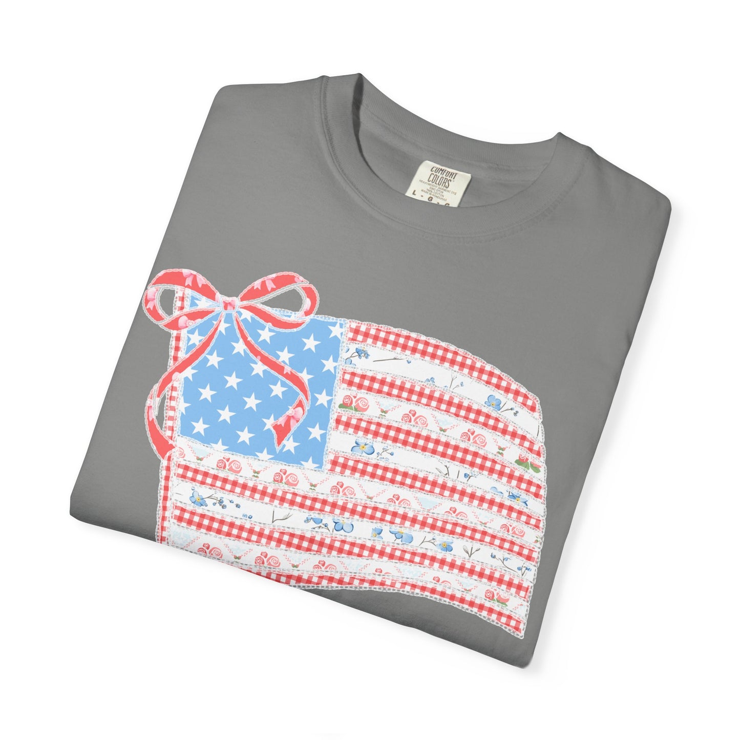 Vintage Floral Flag Garment-Dyed T-shirt