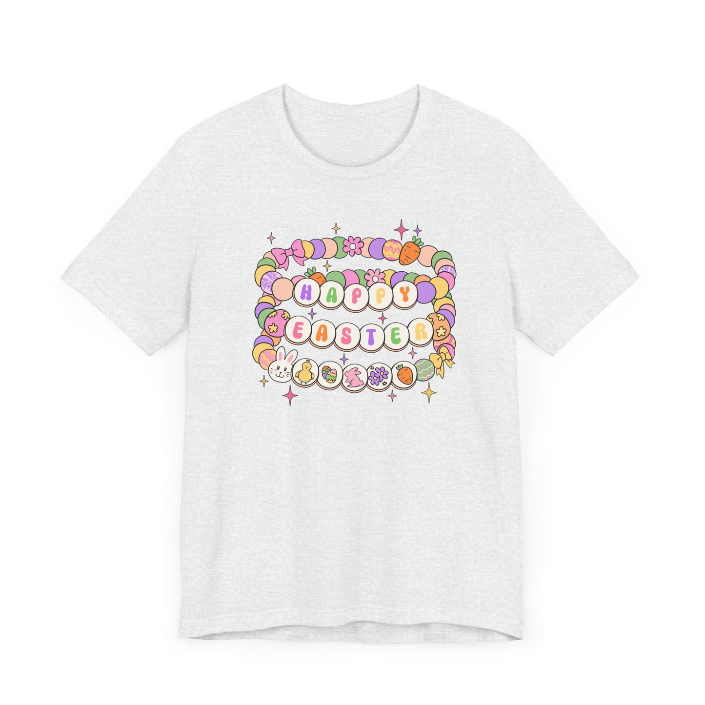 Happy Easter Beaded Bracelets Jersey Short Sleeve Tee