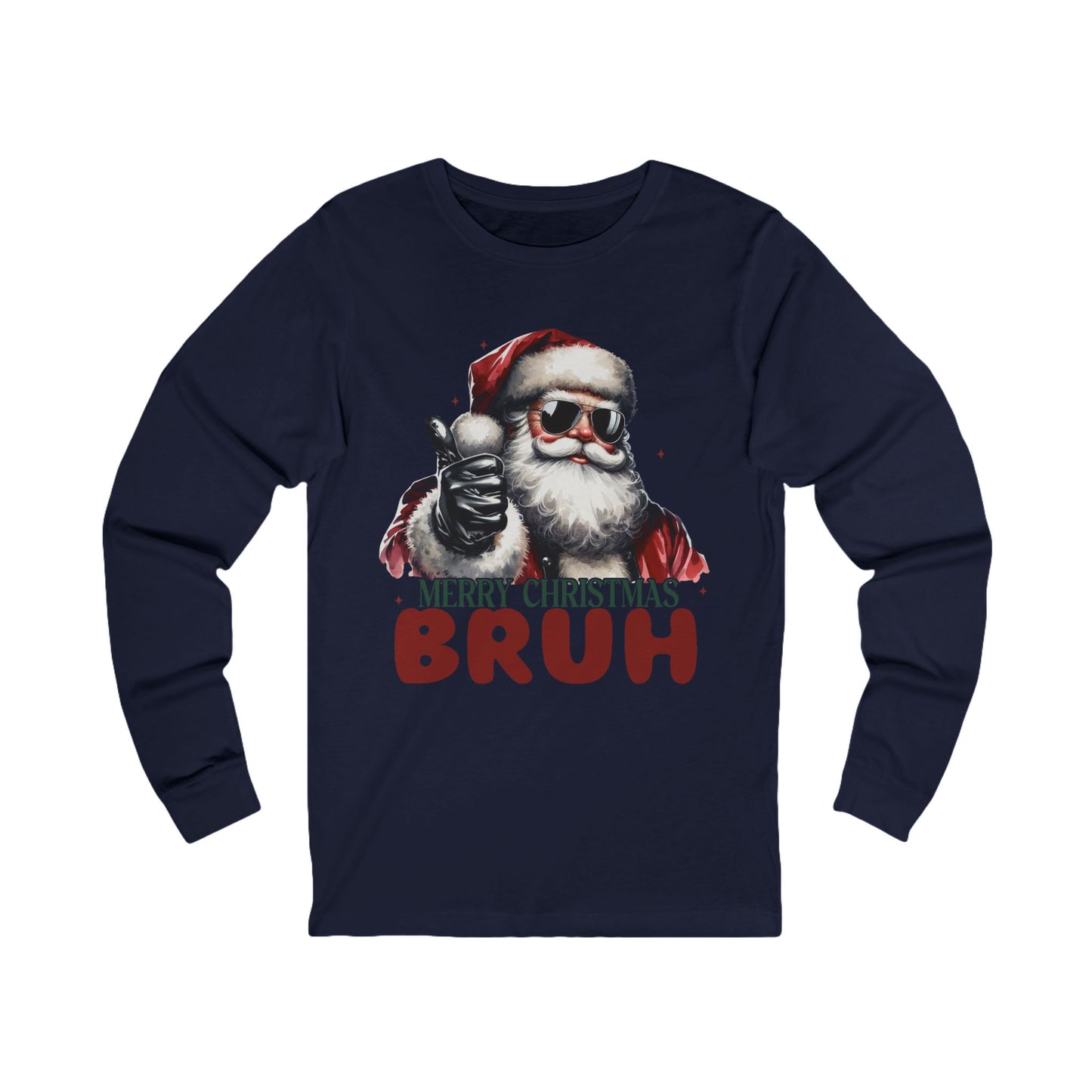 Merry Christmas Bruh Jersey Long Sleeve Tee