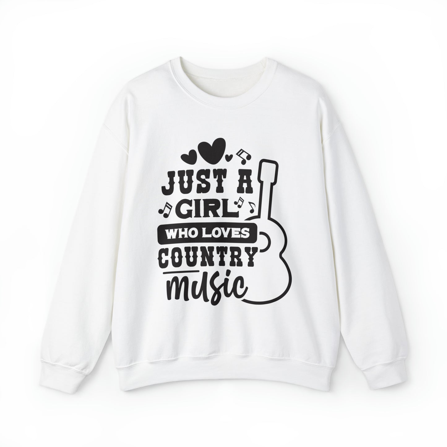 Just a Girl Who Loves Country Music Heavy Blend™ Crewneck Sweatshirt