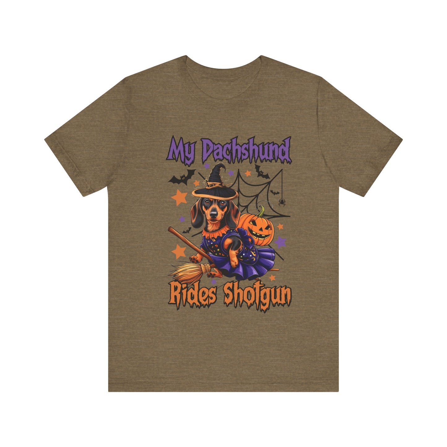 My Dachshund Rides Shotgun Jersey Short Sleeve Tee