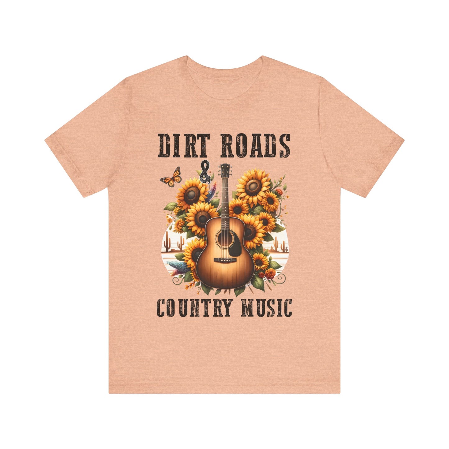 Dirt Roads and Country Music Jersey Short Sleeve Tee