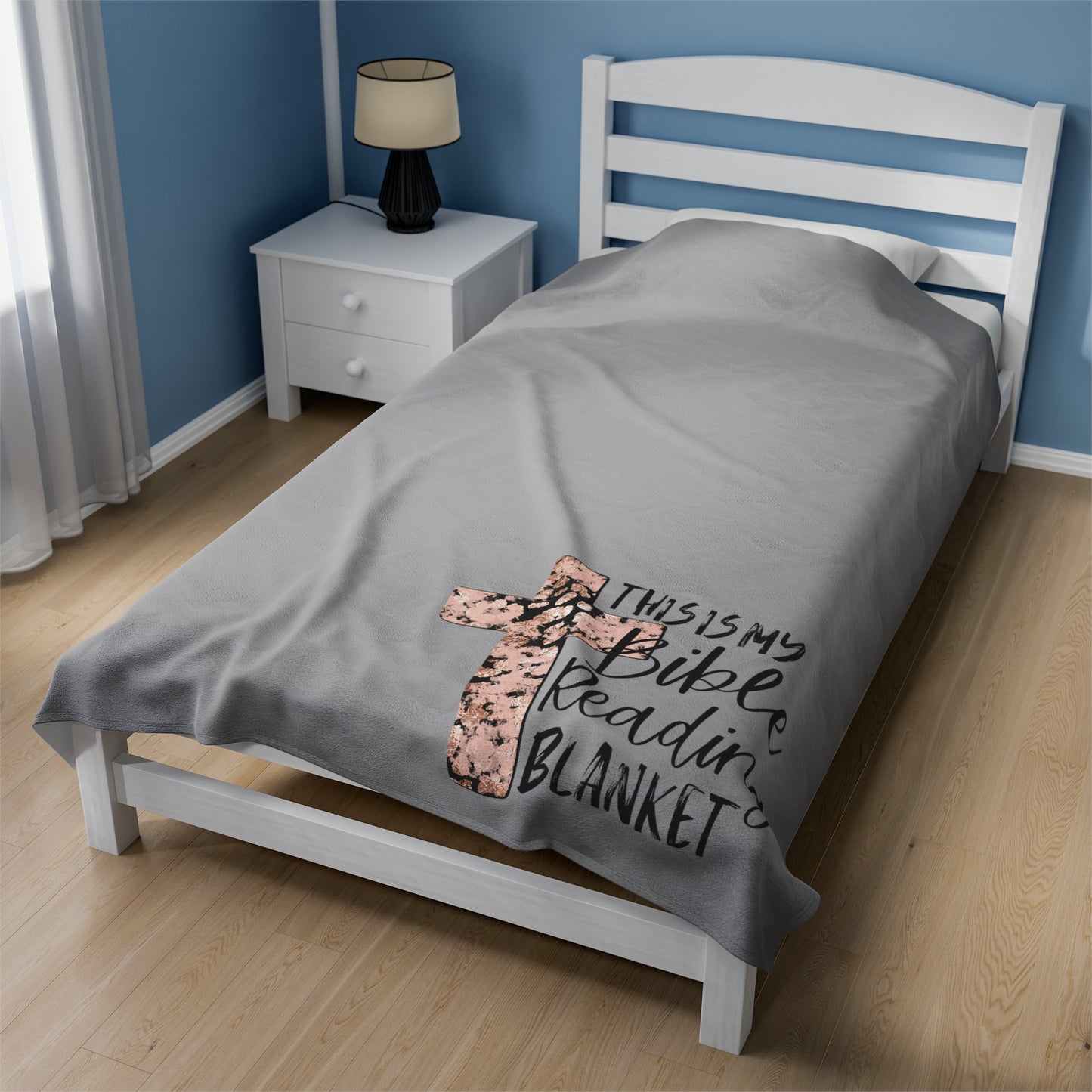 Bible Reading Velveteen Plush Blanket