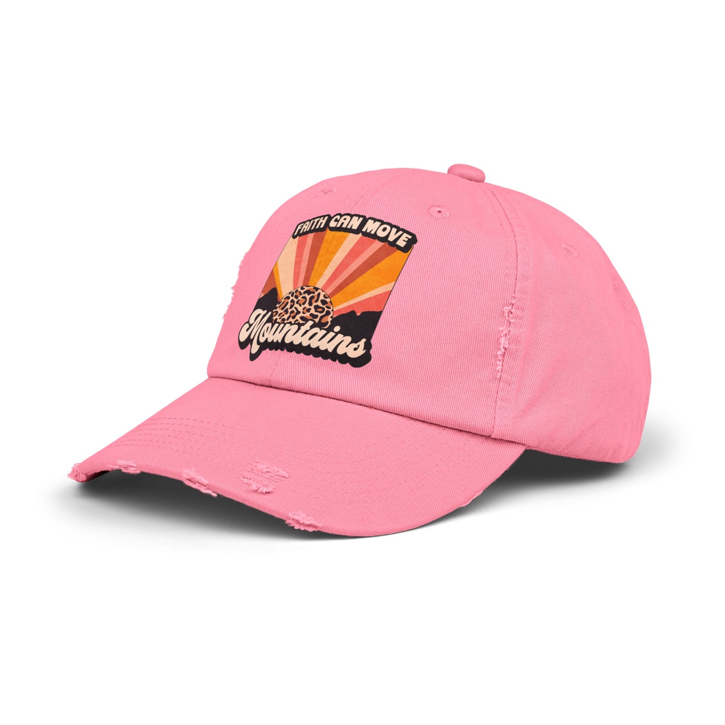 Faith Can Move Mountains Distressed Cap