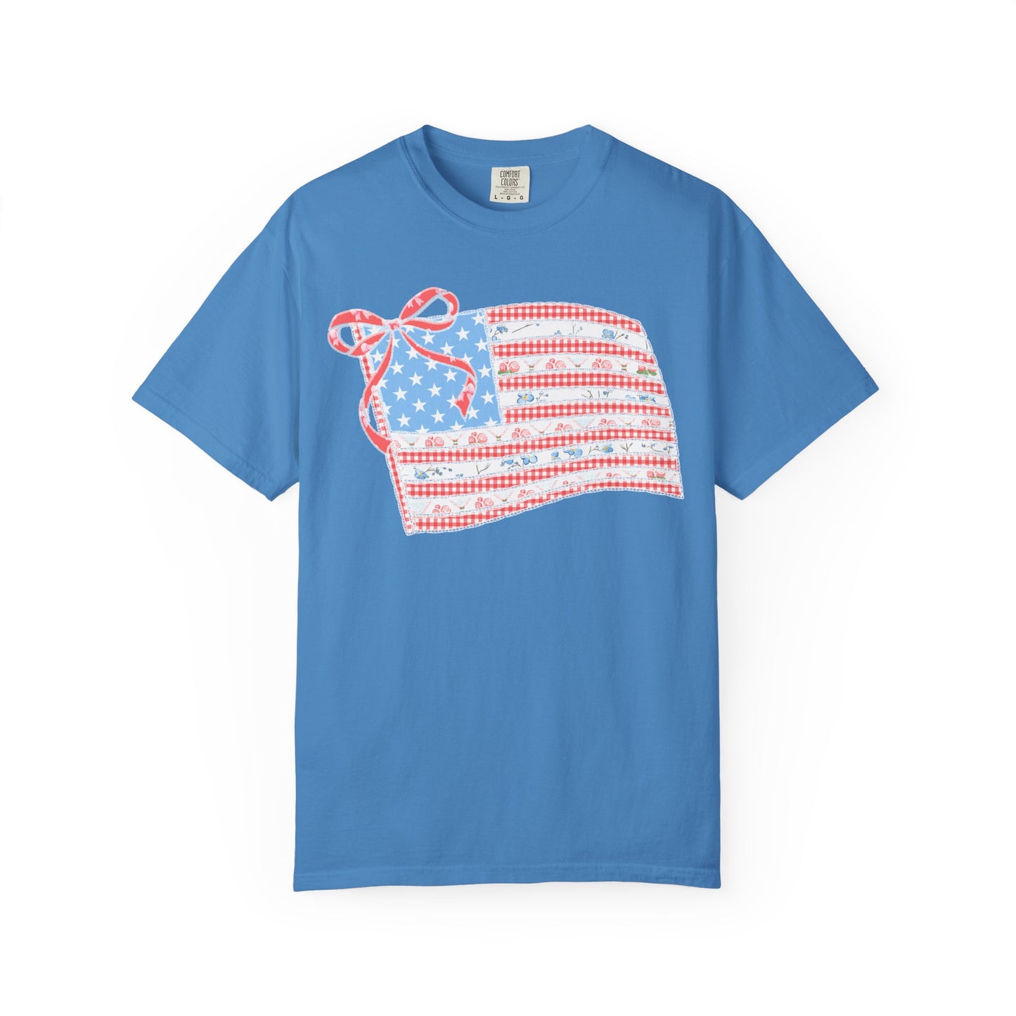Vintage Floral Flag Garment-Dyed T-shirt