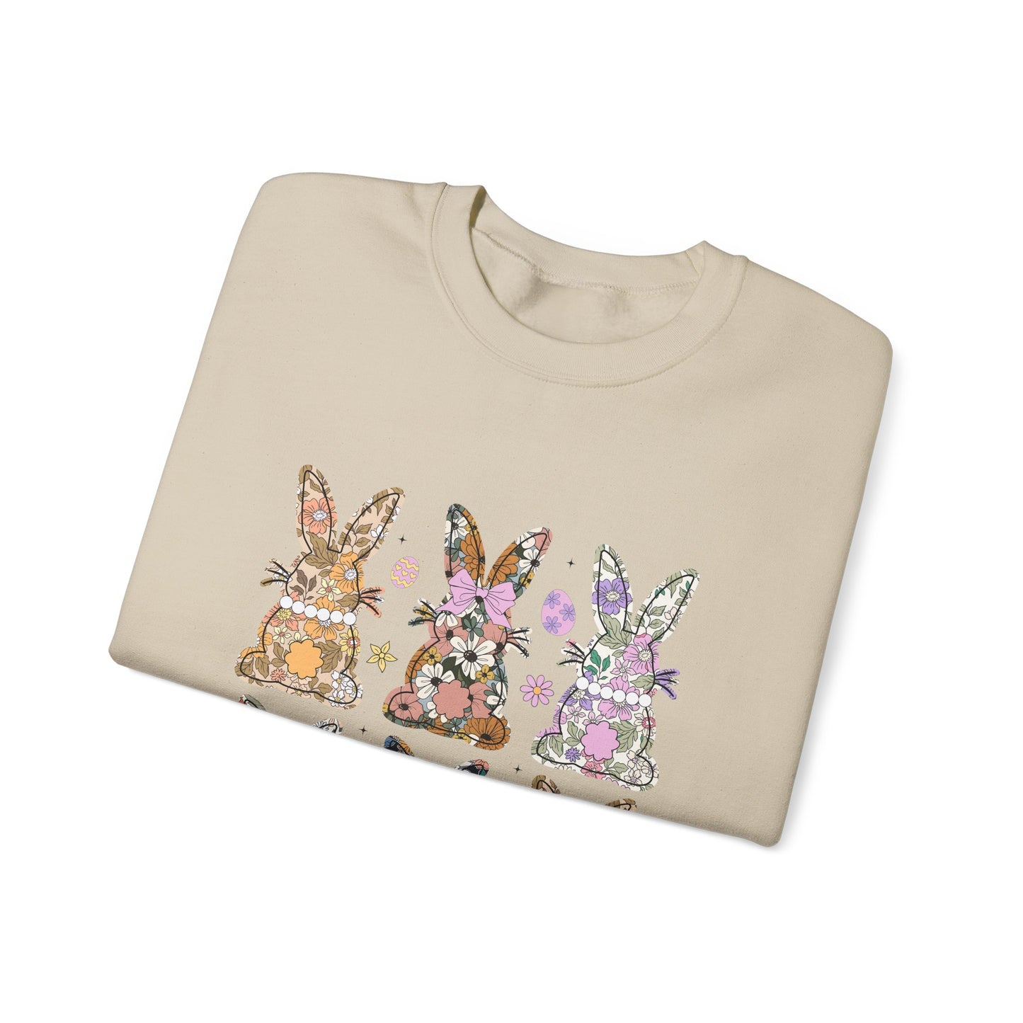 Floral Bunnies Heavy Blend™ Crewneck Sweatshirt