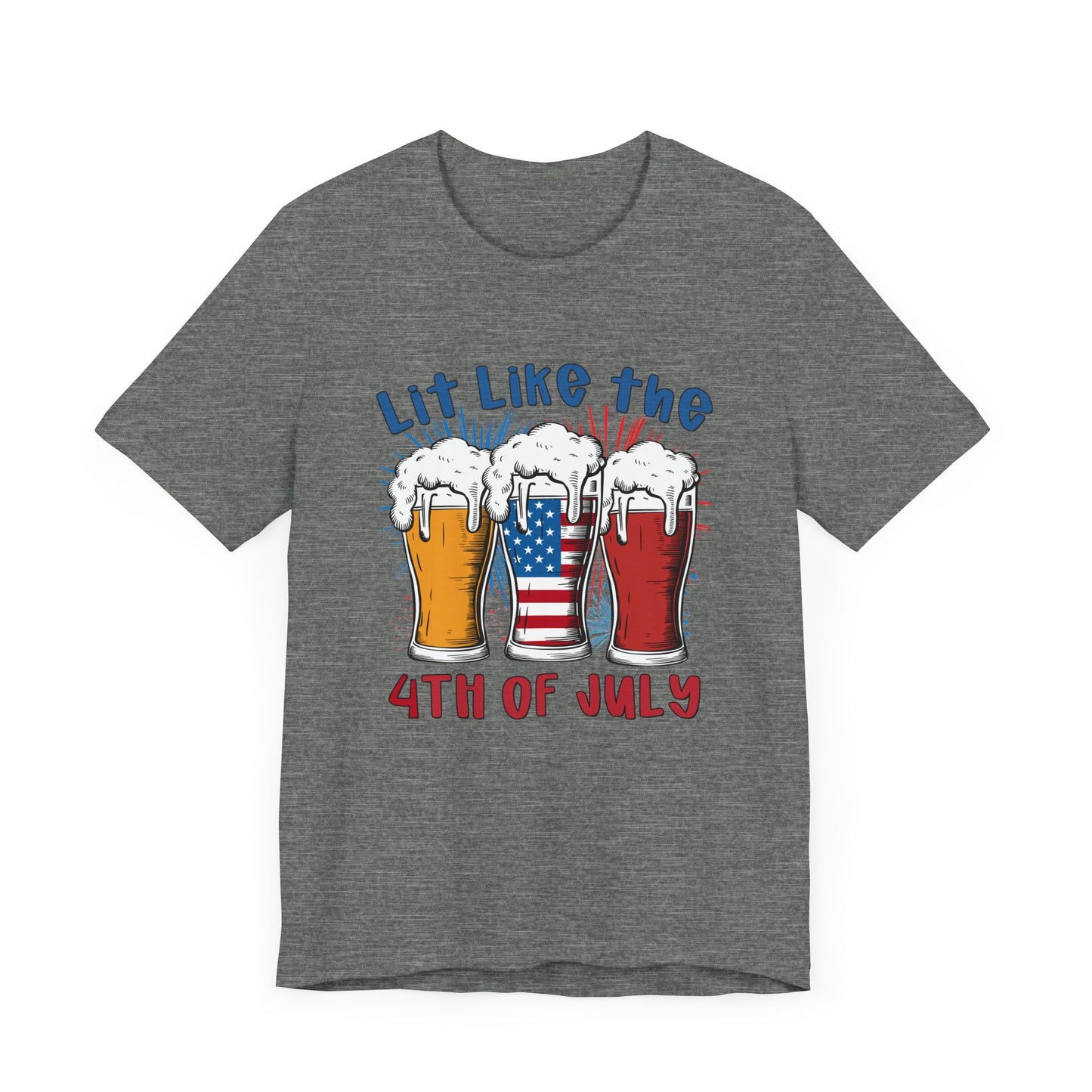 Lit Like The Fourth Of July Jersey Short Sleeve Tee