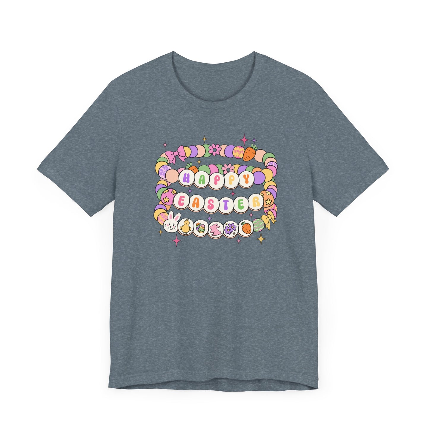 Happy Easter Beaded Bracelets Jersey Short Sleeve Tee