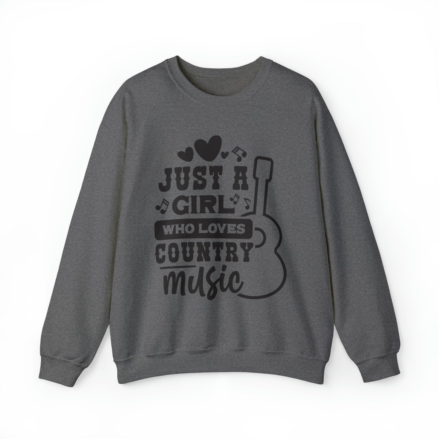 Just a Girl Who Loves Country Music Heavy Blend™ Crewneck Sweatshirt