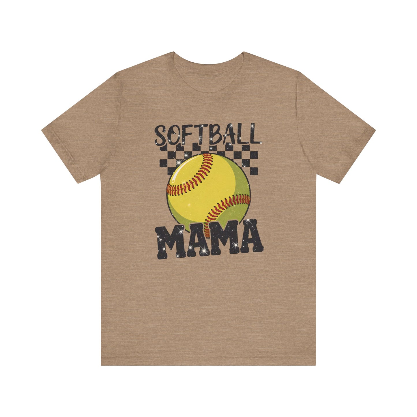 Sparkle Softball Mama Jersey Short Sleeve Tee
