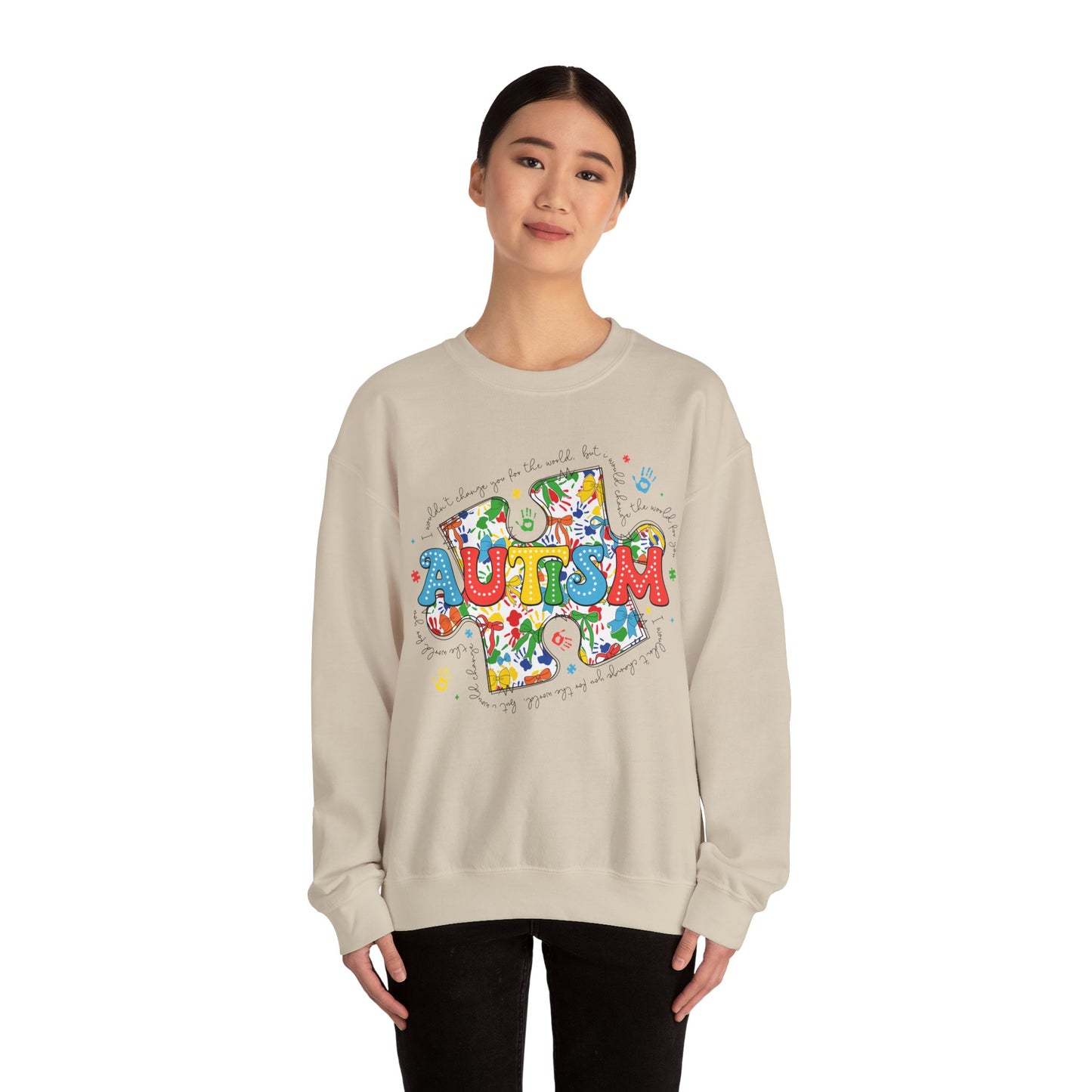 Autism Puzzle Piece Heavy Blend™ Crewneck Sweatshirt