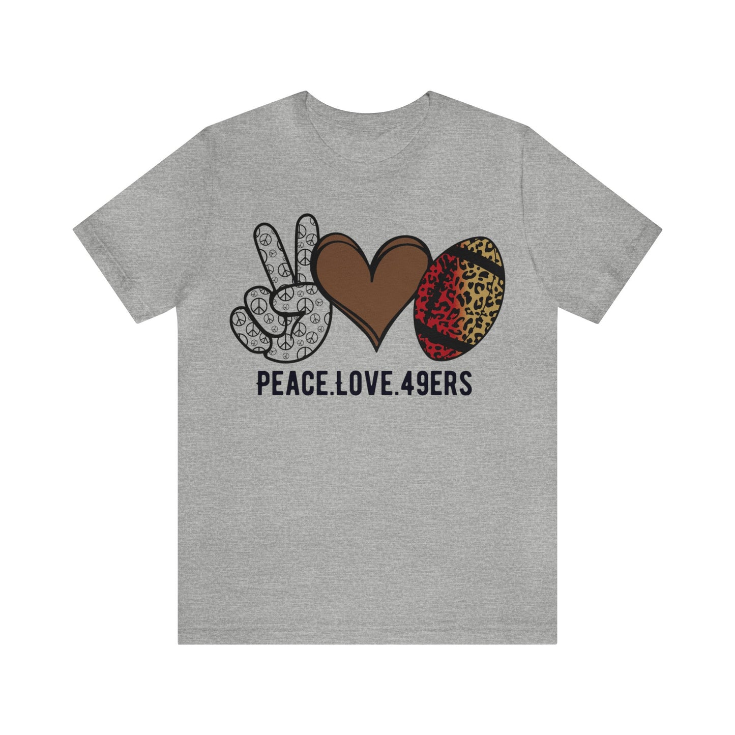 Peace Love 49ers Jersey Short Sleeve Tee