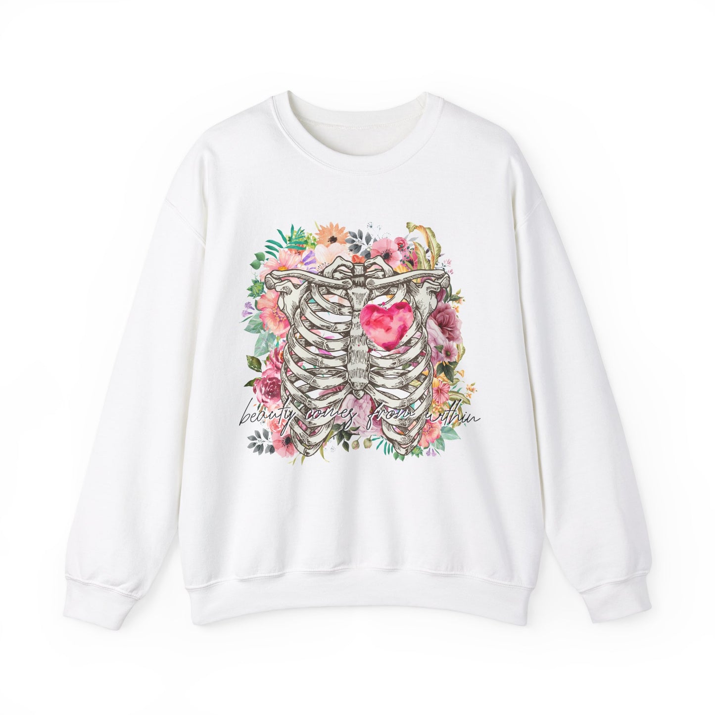 Beauty Comes From Within Heavy Blend™ Crewneck Sweatshirt