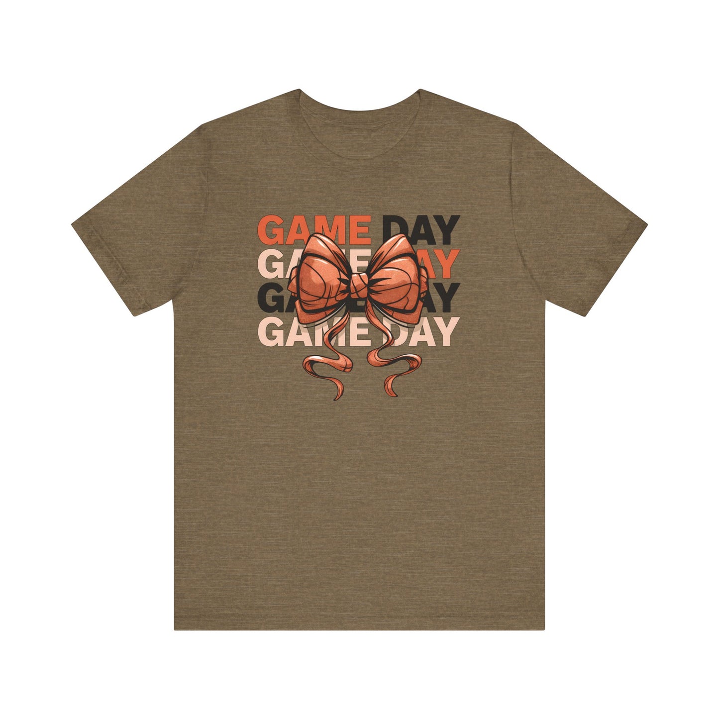 Game Day Basketball Bow Jersey Short Sleeve Tee