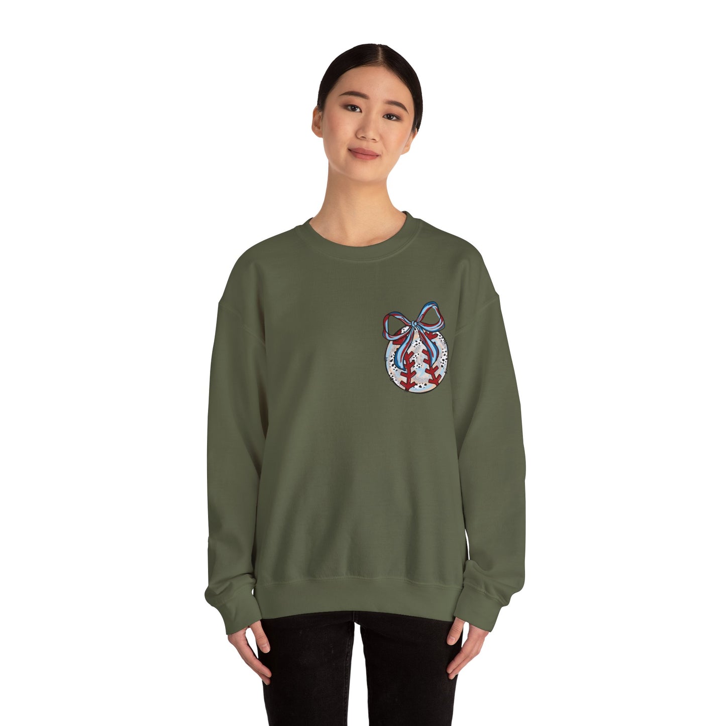 Doodle Baseball Pocket Heavy Blend™ Crewneck Sweatshirt