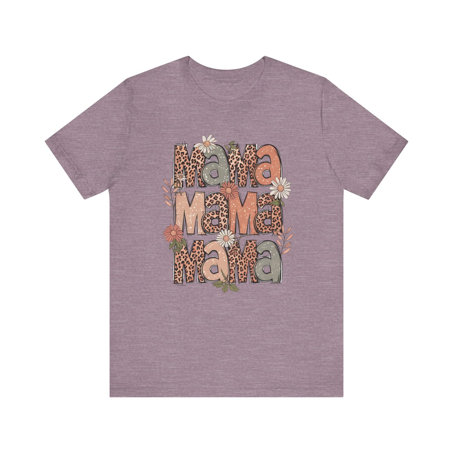 Floral Stacked Mama Jersey Short Sleeve Tee