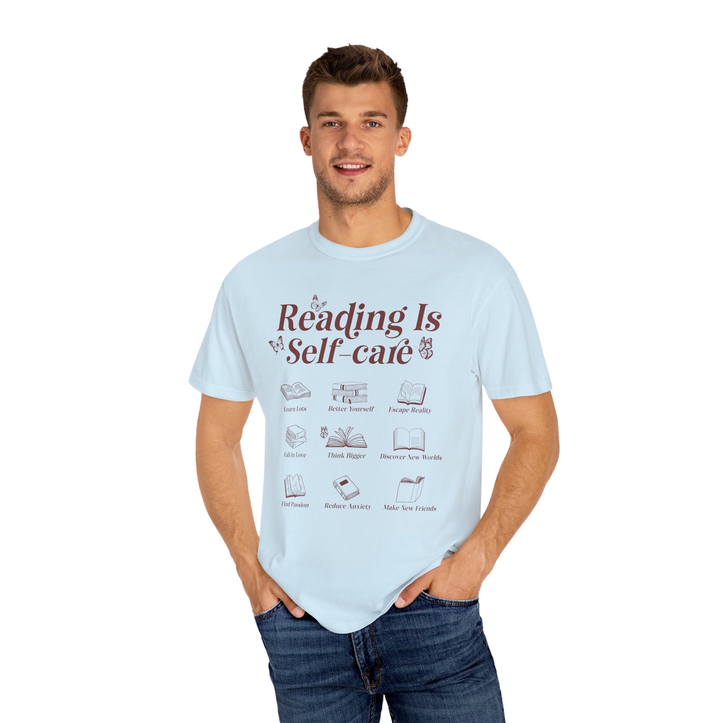 Reading Is Self Care Garment-Dyed T-shirt
