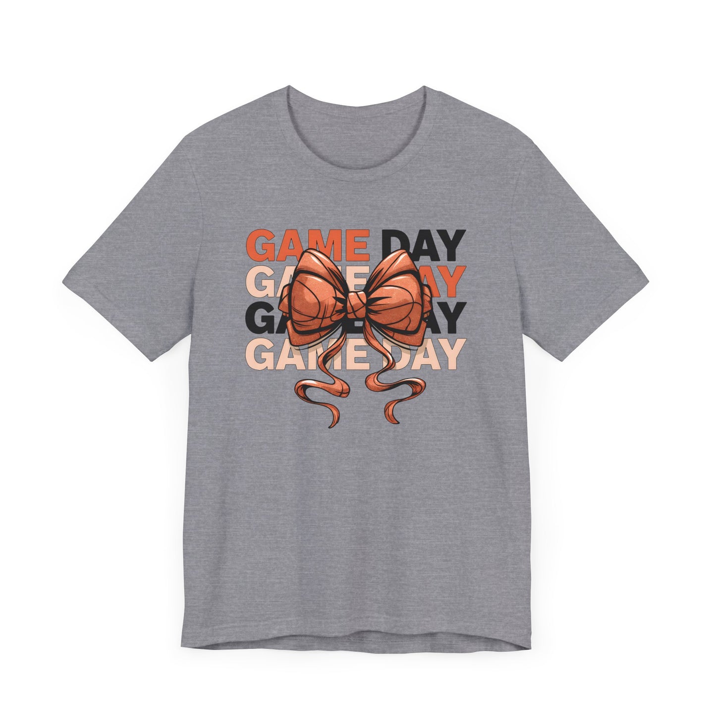 Game Day Basketball Bow Jersey Short Sleeve Tee