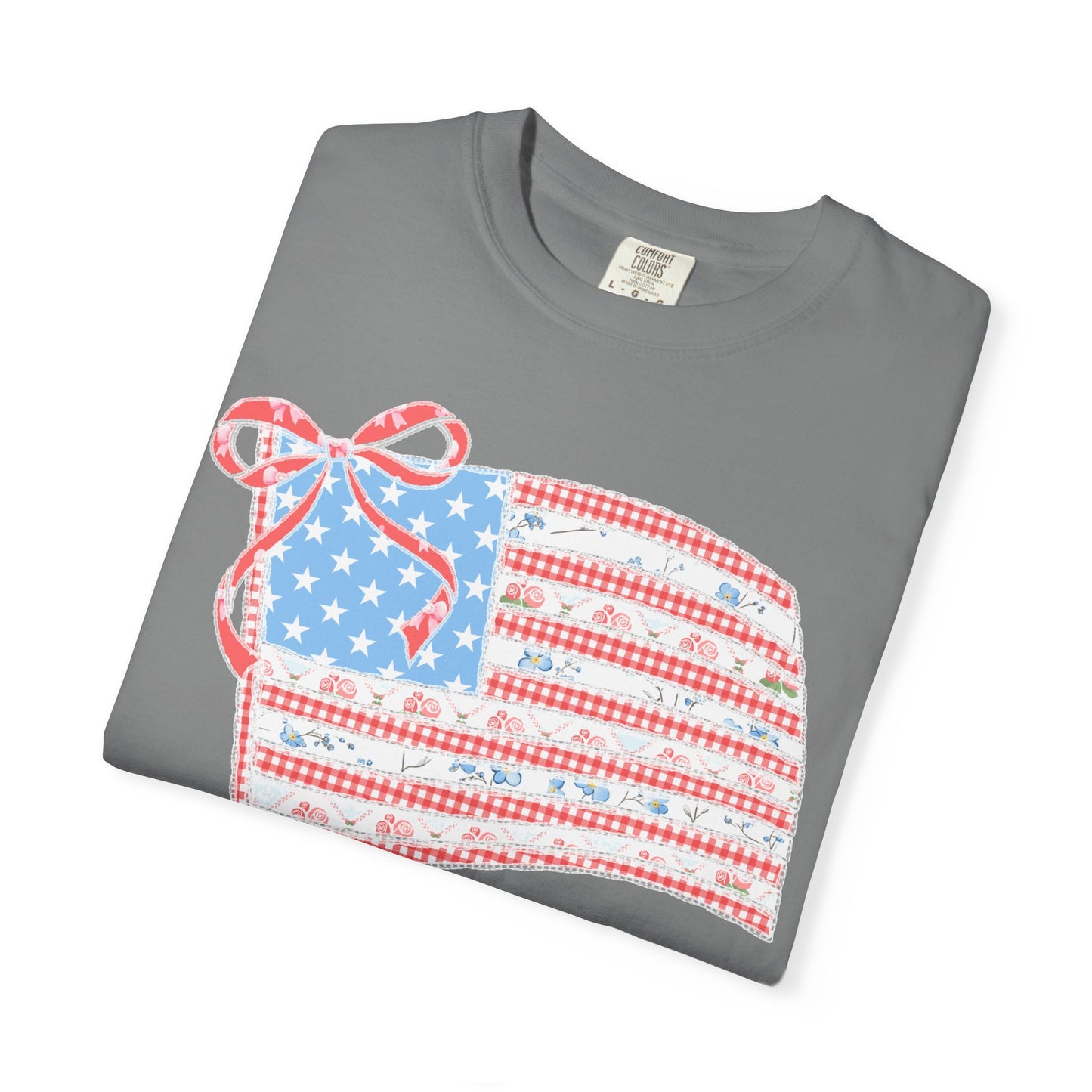 Vintage Floral Flag Garment-Dyed T-shirt