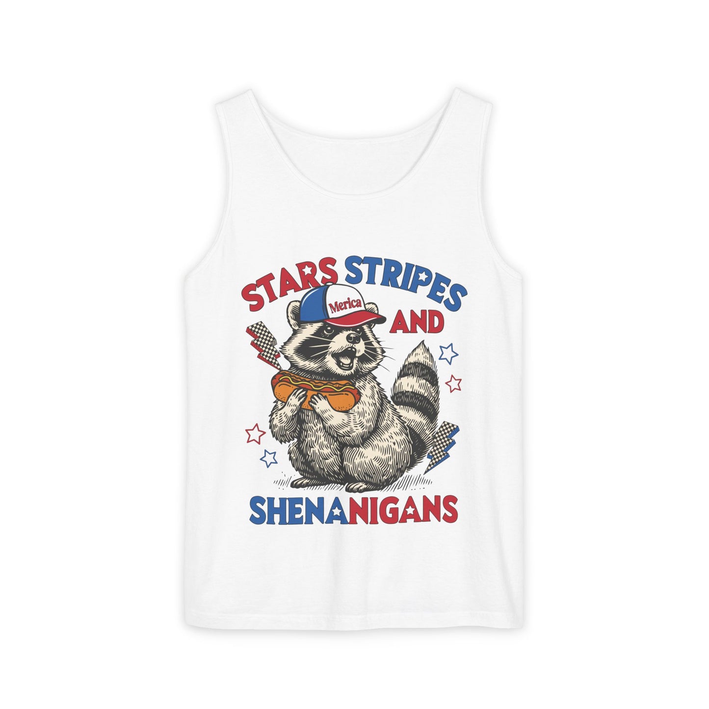 Stars Stripes and Shenanigans Garment-Dyed Tank Top