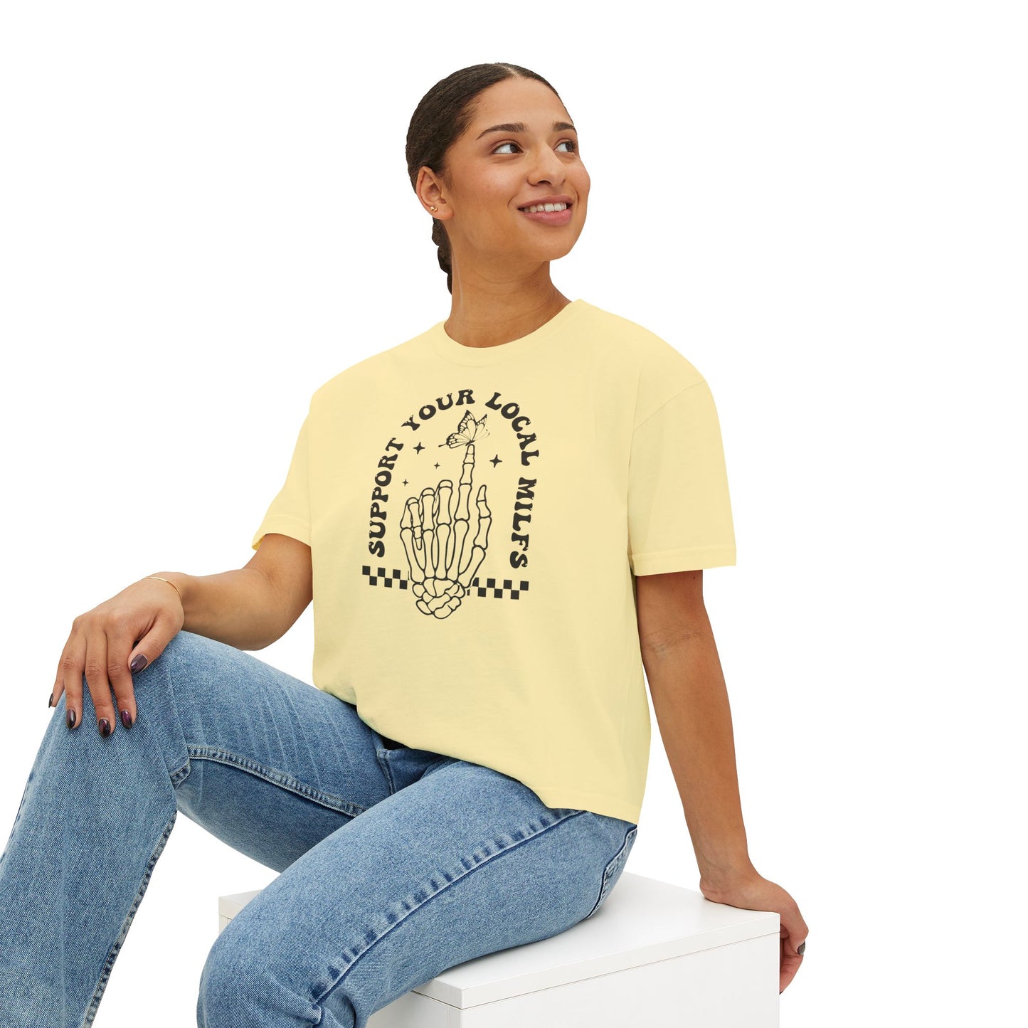 Support Your Local Milfs Women's Boxy Tee