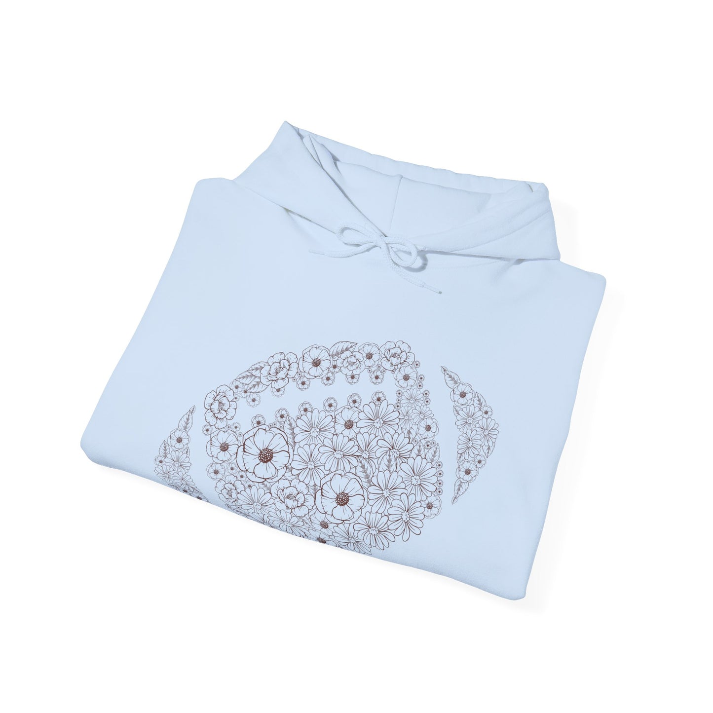 Floral Football Heavy Blend™ Hooded Sweatshirt