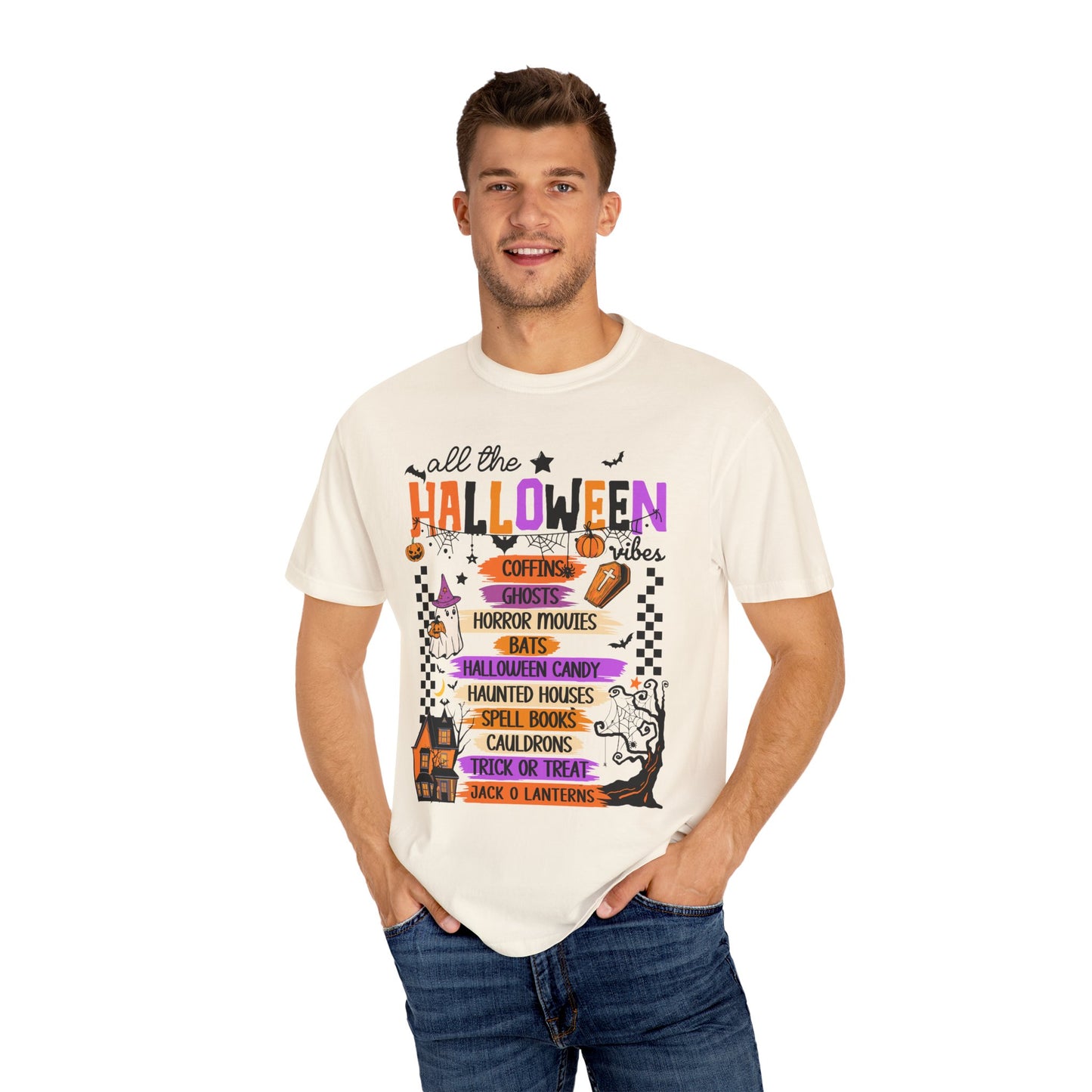 All The Halloween Vibes Garment-Dyed T-shirt