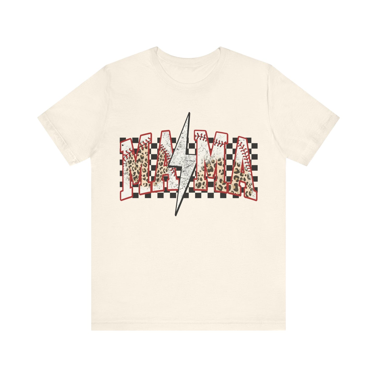Baseball Mama Lighting Bolt Jersey Short Sleeve Tee